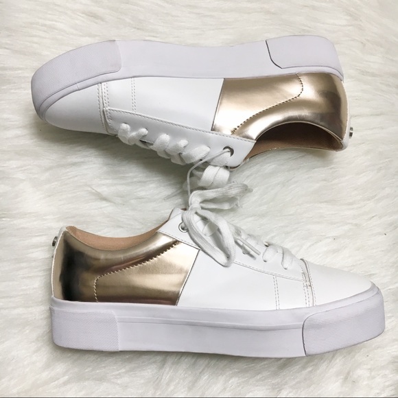 Marc Fisher Rose Gold Xena Platform Sneakers - Picture 3 of 8